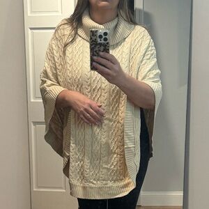 Chadwick’s Cream Cable Knit Turtleneck Sweater